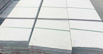 黑龙江芝麻白毛板，石材毛板