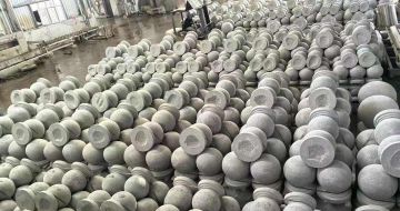 黑龙江芝麻白圆球 石球 挡车球