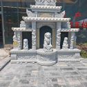 黑龙江芝麻白中国黑石材套墓 花岗岩墓碑