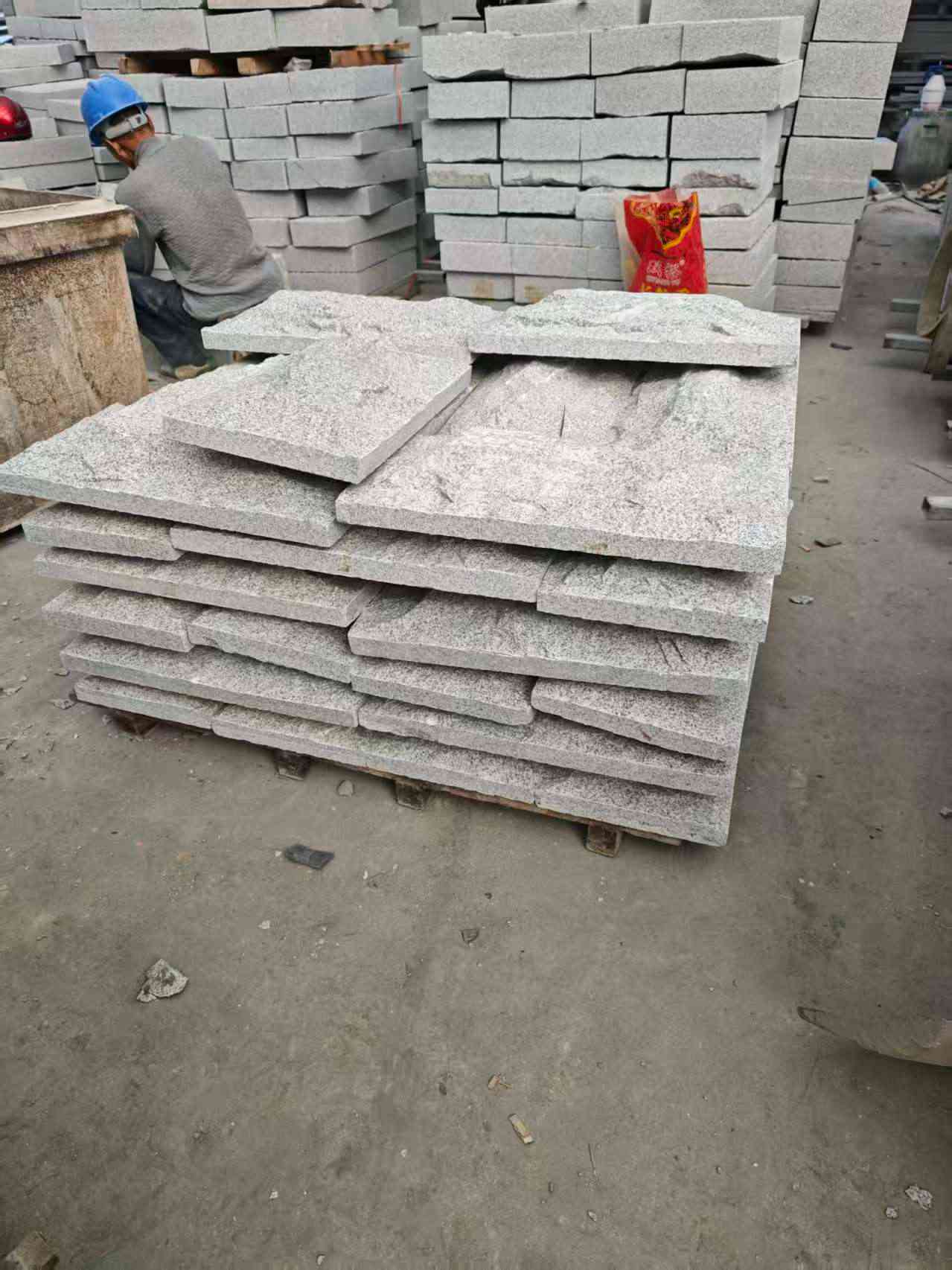 黑龙江芝麻白蘑菇石，自然面